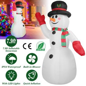 7.9FT Christmas Inflatable Giant Snowman Blow up Light up Snowman