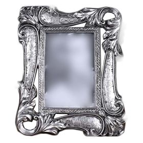 Silver 4x6 Resin Photo Frame Retro Picture Frame Flower Carved Photo Frame Tabletop Display