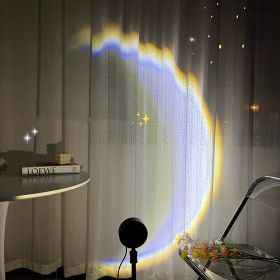 USB Moon Lamp LED Rainbow Neon Night Sunset Light Projector Photography Wall Atmosphere Lighting For Bedroom Home Decor