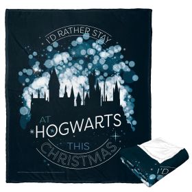 Harry Potter Silk Touch Throw Blanket, 50" x 60", Hogwarts this Christmas