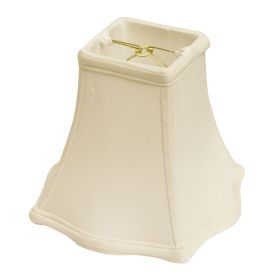 Slant Fancy Square Softback Lampshade with Bulb Clip, White