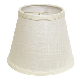 Empire Hardback Lampshade with Bulb Clip, White Fabric Lampshade for Table Lamps, Natural Linen, 5" Top x 8" Bottom x 6.5" Height