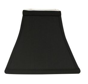 Slant Square Bell Hardback Lampshade with Washer Fitter, Black (with white lining)