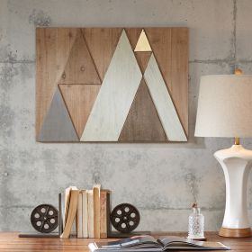 Layered Triangles Wood Wall Decor
