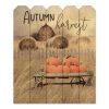 "Autumn Harvest" By Artisan Lori Deiter Printed on Wooden Pumpkin Wall Art
