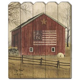"Flag Barn" by Billy Jacobs, Printed Wall Art on a Wood Picket Fence