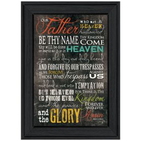 "The Lords Prayer" By Marla Rae, Ready to Hang Framed Print, Black Frame