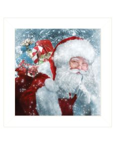"Santa's Presents" by Bluebird Barn, Ready to Hang Framed Print, White Frame