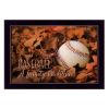 "Baseball - A Family Tradition" By Lori Deiter, Printed Wall Art, Ready To Hang Framed Poster, Black Frame