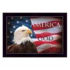 "One Nation Under God - Flag" By Lori Deiter, Printed Wall Art, Ready To Hang Framed Poster, Black Frame