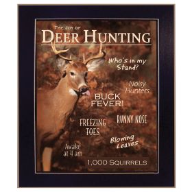 "Joy of Hunting deer" by Lori Deiter, Ready to Hang Framed Print, Black Frame