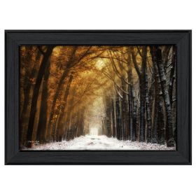 "Autumn to Winter" By Martin Podt, Printed Wall Art, Ready To Hang Framed Poster, Black Frame