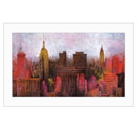 "NYC Skyline" by Cloverfield & Co, Ready to Hang Framed Print, White Frame
