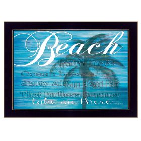 "Take Me There" By Cindy Jacobs, Printed Wall Art, Ready To Hang Framed Poster, Black Frame