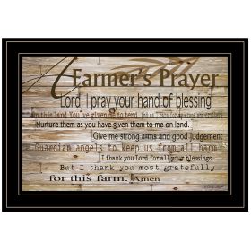 "A Farmer's Prayer" by Cindy Jacobs, Ready to Hang Framed Print, Black Frame