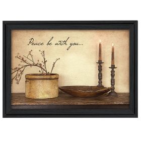 "Peace Be with You" By Susan Boyer, Printed Wall Art, Ready To Hang Framed Poster, Black Frame