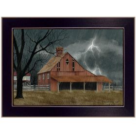 Trendy Decor 4U "Dark and Stormy Night" Framed Wall Art, Modern Home Decor Framed Print for Living Room, Bedroom & Farmhouse Wall Decoration by Billy