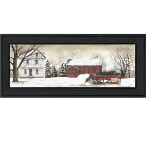 "Christmas Trees for Sale" By Billy Jacobs, Printed Wall Art, Ready To Hang Framed Poster, Black Frame