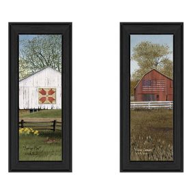 Trendy Decor 4U "Country Bams" Framed Wall Art, Modern Home Decor Framed Print for Living Room, Bedroom & Farmhouse Wall Decoration by Billy Jacobs