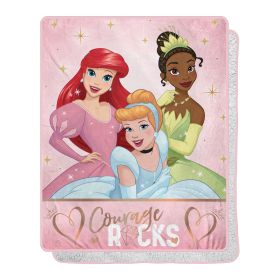Disney Princesses; Rocking Princesses Silk Touch Sherpa Throw Blanket; 40" x 50"