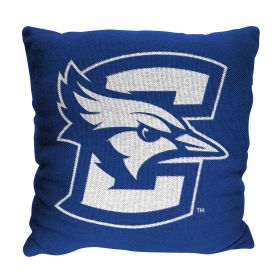 Creighton OFFICIAL NCAA "Invert" Woven Pillow; 20" x 20"
