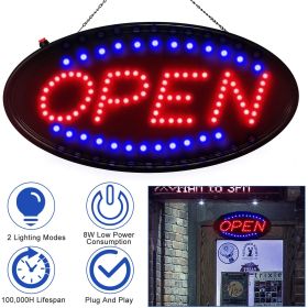 Ultra Bright LED Neon Open Sign Flash/Normal Lighting Store Business Sign Animated Motion