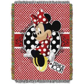 Minnie Bowtique-Forever Minnie Licensed 48"x 60" Woven Tapestry Throw by The Northwest Company