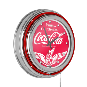 Wings Coca Cola Neon Clock - Two Neon Rings