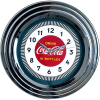 11.75" Coca-Cola Clock with Chrome Finish, 1930's Style
