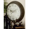DecMode 23" White Metal Wall Clock with Bordeaux