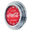 12" Coca-Cola Clock with Chrome Finish, Delicious Style