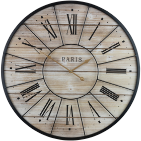 Sorbus Oversized Clock: Roman Numerals, French Paris Farmhouse D√©cor, 24' Round