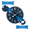 Mainstays 15.5" Blue Analog Indoor Round Farmhouse Wall Clock with White Arabic Numbers and Quartz Movement, 50721