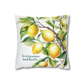 Decorative Throw Pillow Covers With Zipper - Set Of 2, Lemon Tree In Every Season Find Beauty, Art Illustration