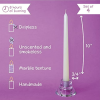 CANDWAX 10 inch Taper Candles Pack of 4 - Dripless Taper Candles and Unscented Candlesticks - Perfect as Dinner Candles and Household Candles - Ivory