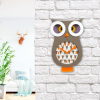 Sterling & Noble Indoor Owl Shaped Pendulum Analog Wall Clock