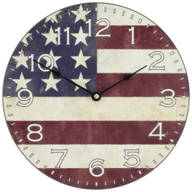 La Crosse Clock 404-2631F 12 inch Americana Quartz Analog Wall Clock