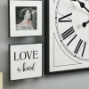 FirsTime & Co. White Love Frame Gallery Wall Clock 7-Piece Set, Farmhouse, Analog, 20 x 2 x 20 in
