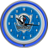 NBA Chrome Double Rung Neon Clock - City - Dallas Mavericks