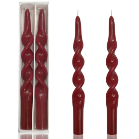 FCMSHAMD 10" Red Long Candles Drilpes Taper Candles Holiday Christmas Decorative Candles Dripless Smokeless Unscented Candles Pack of 2