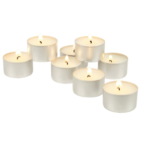 Stonebriar Unscented Long Burning Tealight Candles with 8 Hour Burn Time, 200 Pack, White