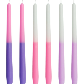 FCMSHAMD 10'' Lavender Scented Taper Candles - Dripless (6 Pack)