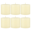 Stonebriar Unscented 3" x 3" 1-Wick Ivory Pillar Candles, 6 Pack