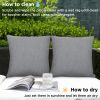 Pack Of 2 Outdoor Yarn Dyed Pillow; 18" x 18"; Grey