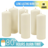 Stonebriar 3" x 8" Unscented 1-Wick Ivory Pillar Candles, 6 Pack