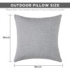 Pack Of 2 Outdoor Yarn Dyed Pillow; 18" x 18"; Grey