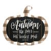 "Autumn, the Years Last Loveliest Smile" By Artisan Imperfect Dust Printed on Wooden Pumpkin Wall Art