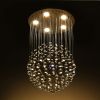 5 Lights Rain Drop Crystal Chandelier LED Pendant Lamp Hanging Light