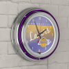Los Angeles Lakers Hardwood Classics NBA Chrome Neon Clock