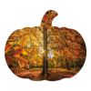"Autumn Leaves " By Artisan Martin Podt Printed on Wooden Pumpkin Wall Art